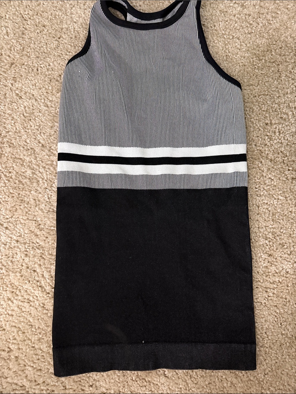 Athleta Black and White high neck women’s tank top